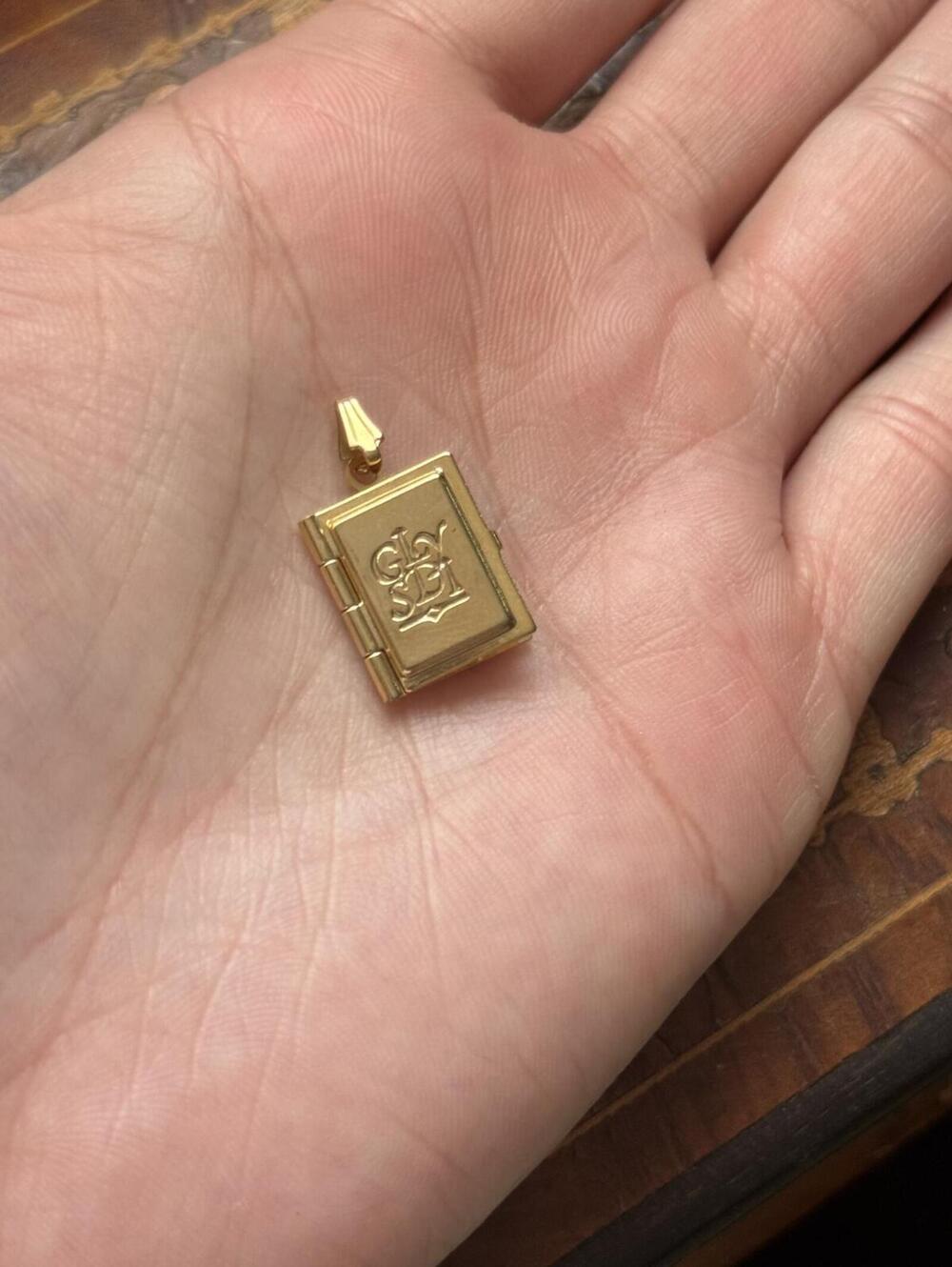 Vintage Style Mini Book Locket Pendant